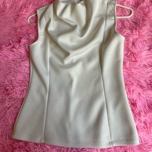 Cream Cowl-Neck Top, Banana Republic